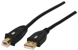 Unbranded HQ - GOLD USB 2.0 Male to USB 2.0 B Male Cable - 5 Meter - Ref. HQCC-141/5HS