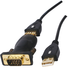 Unbranded HQ - USB A Male to 9 Pin SUB-D Serial - USB Conversion Cable - 0.5 Meter - Ref. HQCC-146