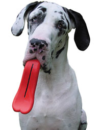 Get ready for plenty of canine-related hilarity when your dog gets hold of a Humunga Tongue. Made fr