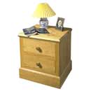 Hunston oak 2 drawer bedside chest furniture