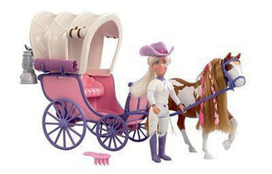 Unbranded I Love Ponies - Wild West Wagon and Pony Playset