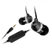 Unbranded i-Luv Black Aluminum In-ear Earphones with