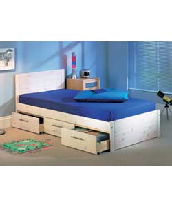 Ice Single 3 Drawer Bed with Deluxe Mattress