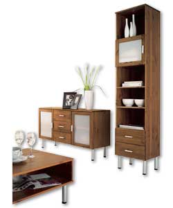 Iceland Dark Brown 2 Drawer Pine Bookcase