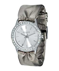 Unbranded Identity London Ladies Stone Set Silver Dial Watch
