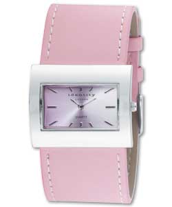 Identity London Ladies Watch with Wide Pink Strap