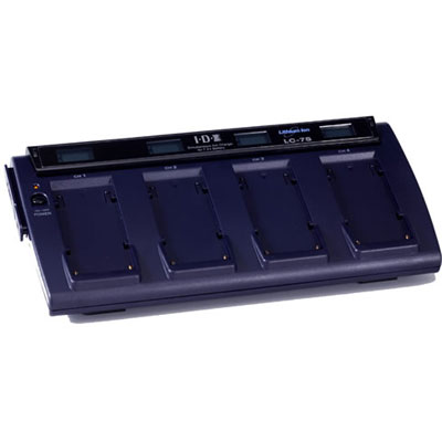 The LC-7S is a 4-channel, simultaneous quick charger for 7.2V Sony type Li-ion batteries. Each batte