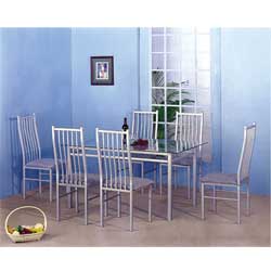 IFC - Melissa Glass Dining Table with 6 Chairs