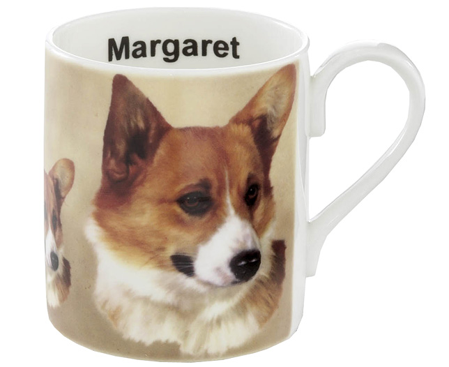 Unbranded Illustrated Dog Bone China Mug - Corgi