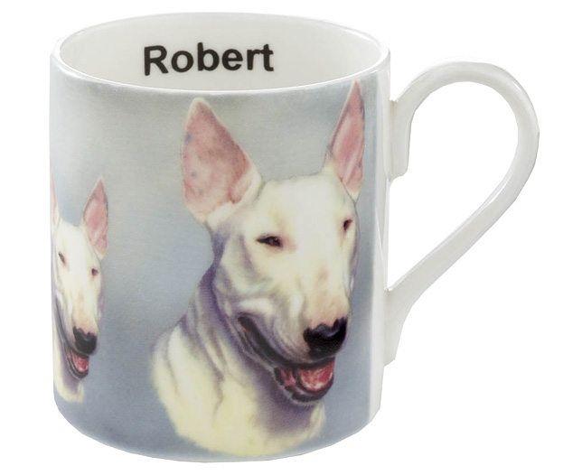 Unbranded Illustrated Dog Bone China Mug - English Bull Terrier