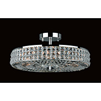 Unbranded IMCF09035 4 SFCH - 4 Light Chrome and Crystal Semi Flush Light