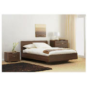 Unbranded Imola Double Bed, Dark Walnut And Standard