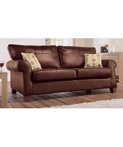 Imperia Large Leather Sofa - Brown