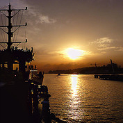 Enjoy wonderful views of Singapore Harbour and Sentosa Island in all their evening glory as you gent