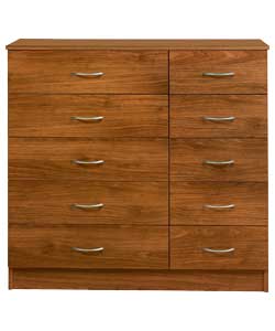 Unbranded Impressions 5 Wide 5 Narrow Drawer Chest - Dark