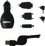 · Complete with charging tips for Nokia (2.0mm)  Samsung  Motorola and Sony Erikkson · Plug into t