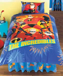 Incredibles Single Duvet Cover and Pillowcase Set