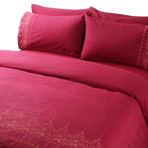 India Pillowcase- Boudoir- Burgundy