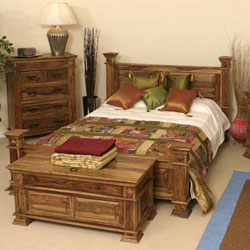 Indian - Bedroom 4FT 6 Bedstead - Sheesham
