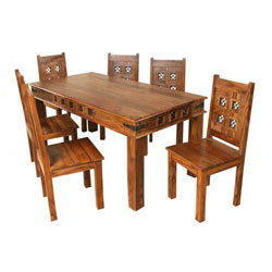 Indian - Jali Block 1.35m Dining Table (Only) -