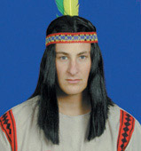 Indian Brave wig with headband