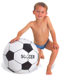 A fun lightweight plastic inflatable football, gre