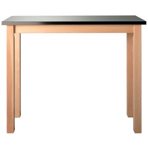Inox Bar Table- Stainless Steel/Beech