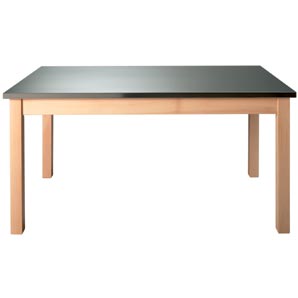Inox Table- Stainless Steel/Beech