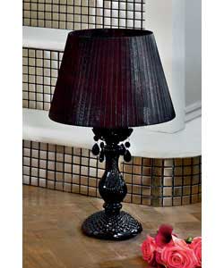 Unbranded Inspire Collection. Black Pleated Voile Table Lamp