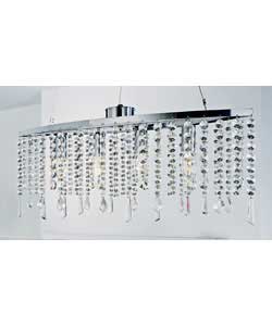 Unbranded Inspire Collection Glass and Chrome 4 Light Bar