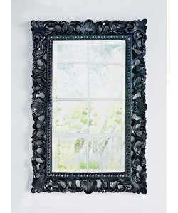 This exquisite, hand finished mirror has an intricate damask pattern for striking elegance.The mirro