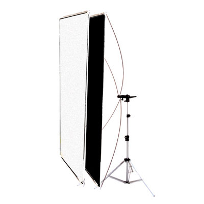 The Interfit studio flat panel kit is an indispensable reflector with a large White or Black surface