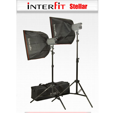 Unbranded Interfit Stellar 300W Twin Softbox Kit