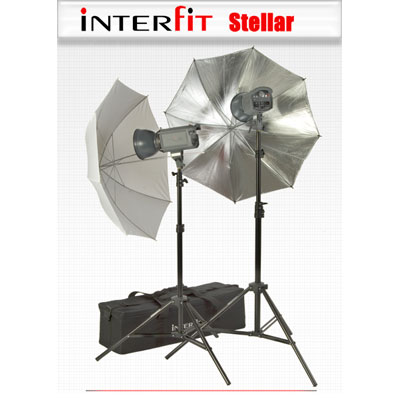 Unbranded Interfit Stellar 300W Twin Umbrella Kit