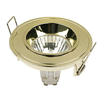 IP44 Fixed Cast Downlight Polished Brass