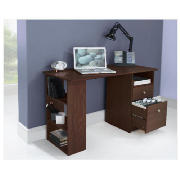 Unbranded Isaac Straight Desk, Walnut Effect