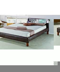 Islington Chocolate Kingsize Bed with Comfort Mattress