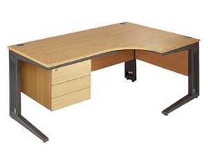 IT elegance ergonomic single pedestal desk