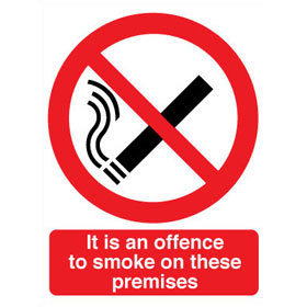 Unbranded It is an offence to smoke on these premises