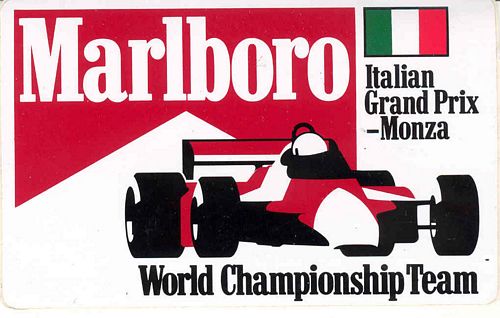 Italian Grand Prix Marlboro Event Sticker (13cm x 8cm)