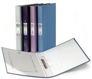 Ring binders with a gloss laminated paper covering