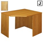 (J) Scandinavian Real Wood Veneer Corner Table-Oak