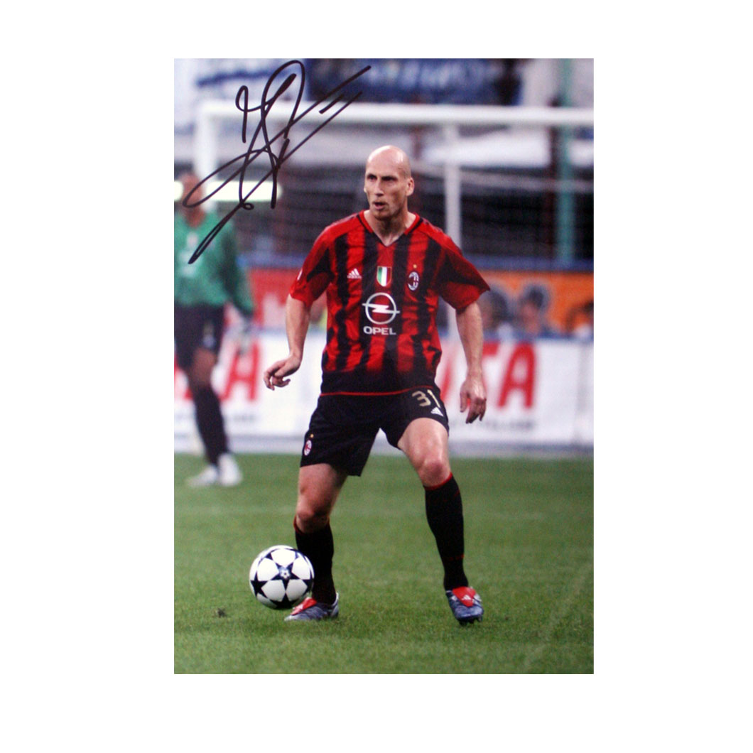 Unbranded Jaap Stam Signed Photo - In Action for AC Milan