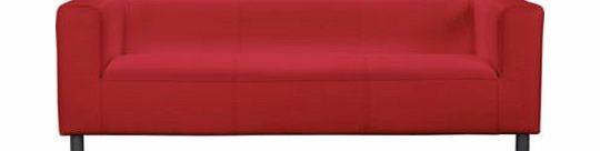 Unbranded Jasper Regular Leather Effect Sofa - Red