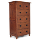 Java Collection dark wood 4 plus 2 draw chest