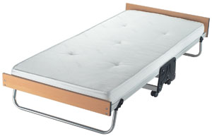 The J-Bed - Permanent Sleeper is part of the Folding Bed range Sprung slatted base Beech effect