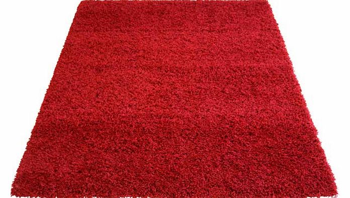 Unbranded Jazz Shaggy Rug - Red - 120 x 170cm