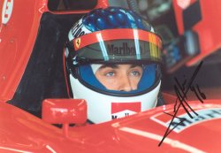 Jean Alesi 1995 Signed Ferrari Cockpit Photo