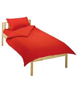 Jersey Single Bed Set - Red