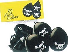Jolly Roger Pirate Balloons - Latex - pack of 10